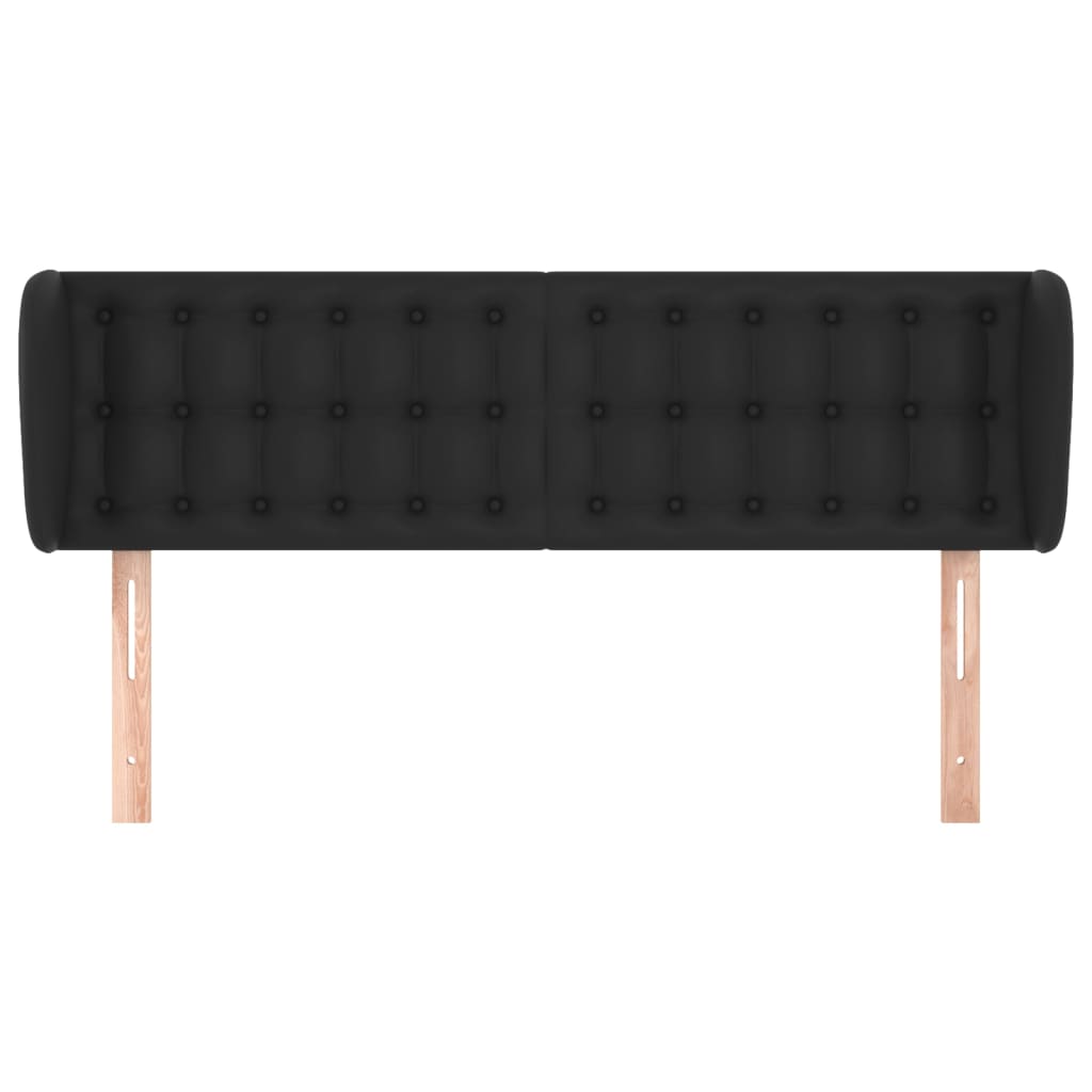 Tête de lit avec oreilles Noir 147x23x78/88 cm Similicuir - XIOS