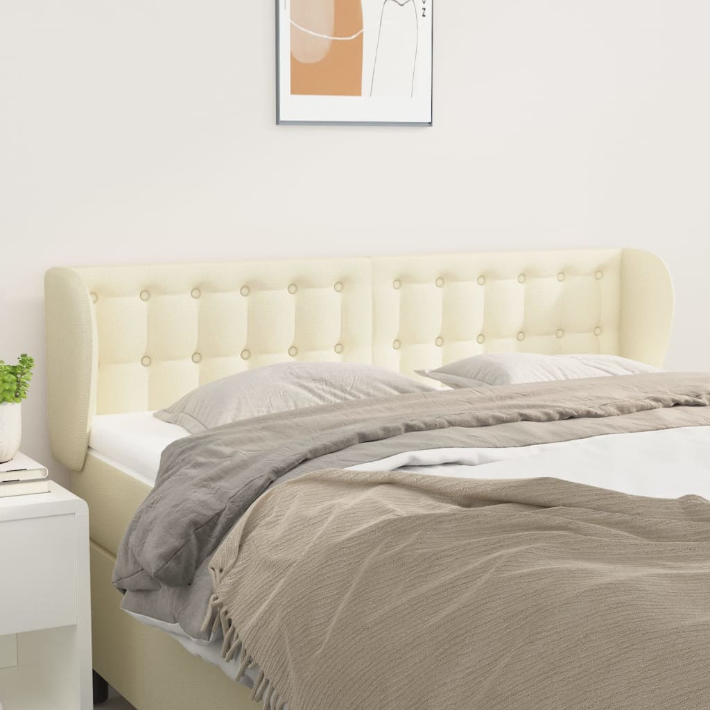 Tête de lit avec oreilles Crème 147x23x78/88 cm Similicuir - XIOS
