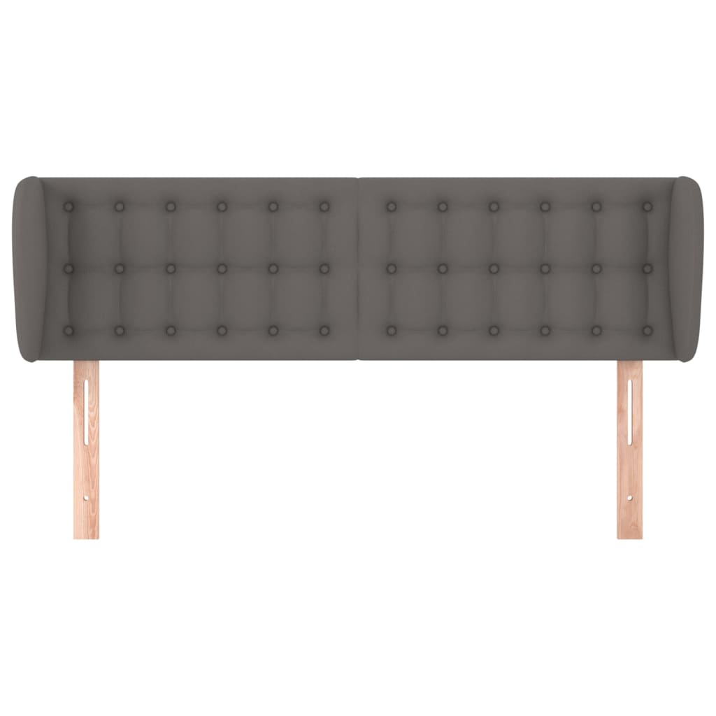 Tête de lit avec oreilles Gris 147x23x78/88 cm Similicuir Têtes et pieds de lit vidaXL