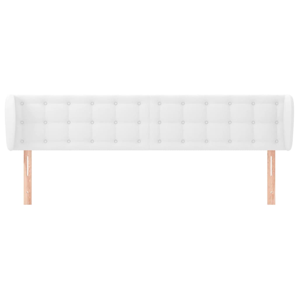 Tête de lit avec oreilles Blanc 183x23x78/88 cm Similicuir - XIOS
