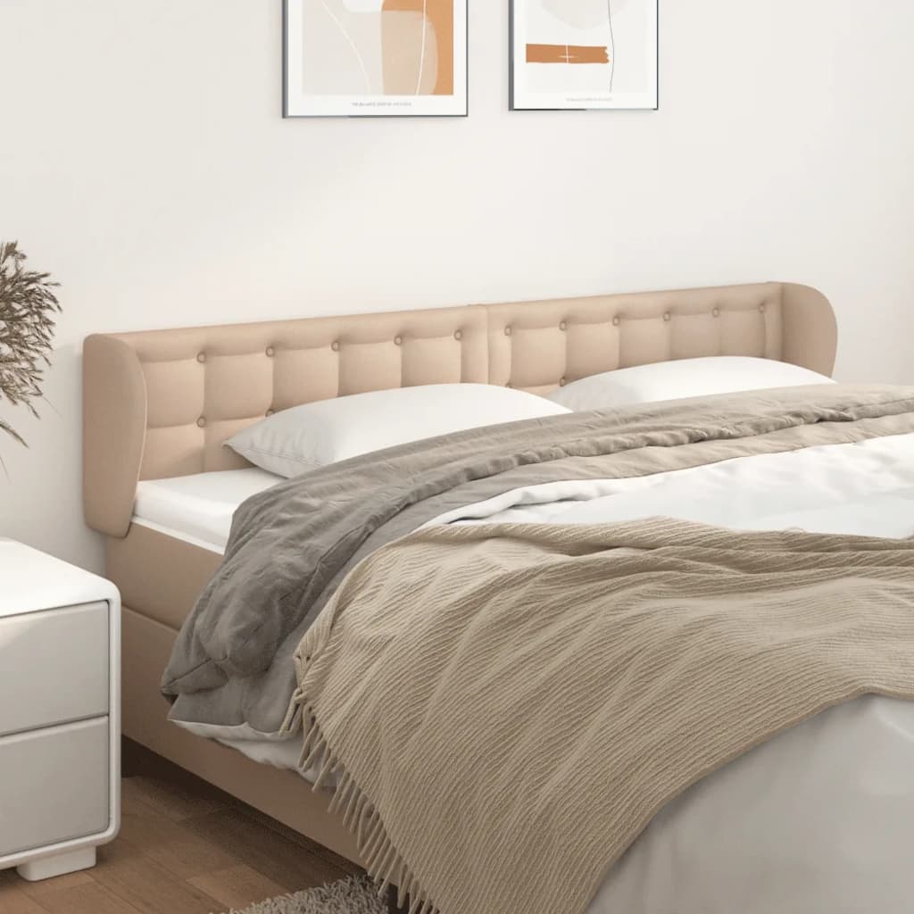 Tête de lit avec oreilles Cappuccino 183x23x78/88 cm Similicuir - XIOS