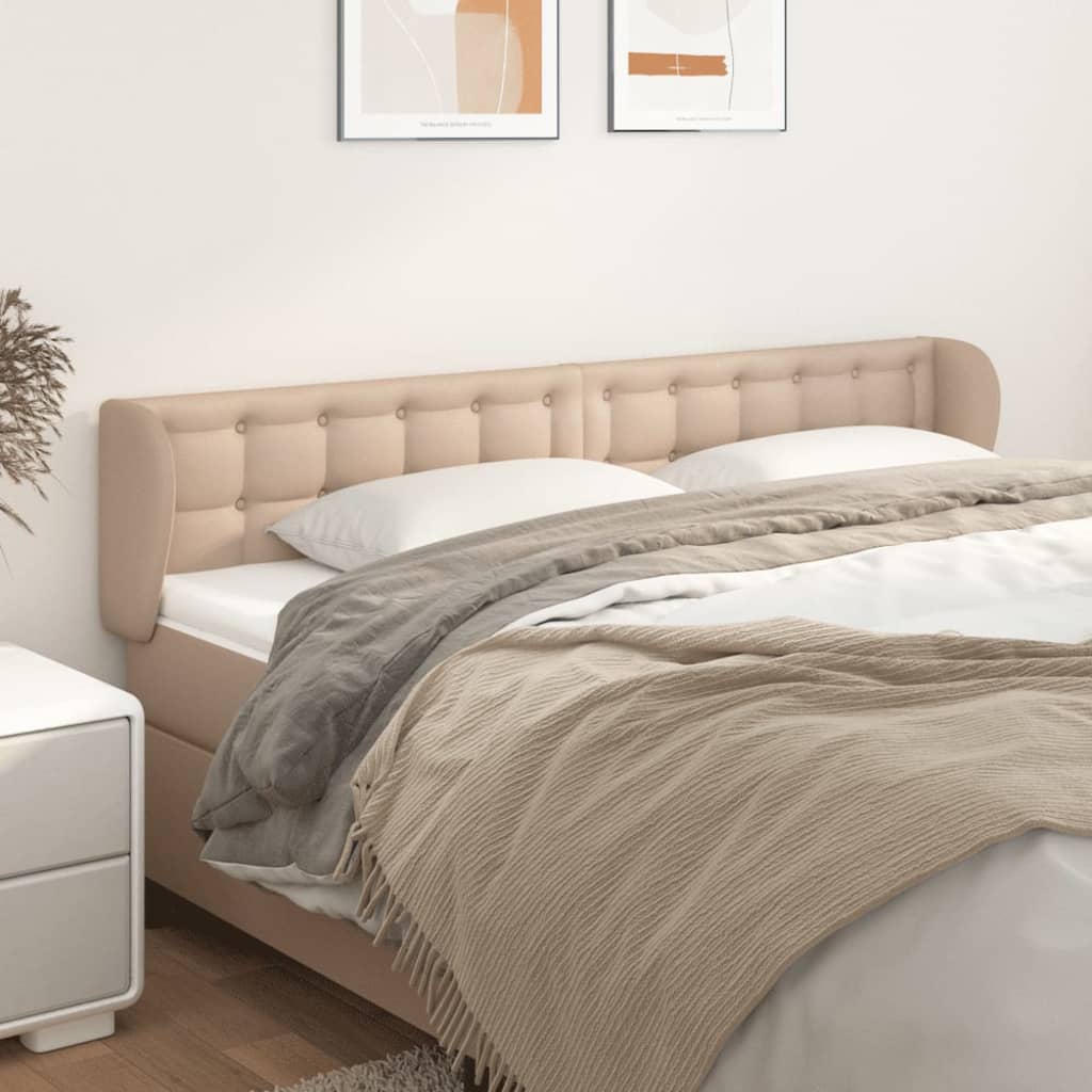 Tête de lit avec oreilles Cappuccino 203x23x78/88 cm Similicuir - XIOS