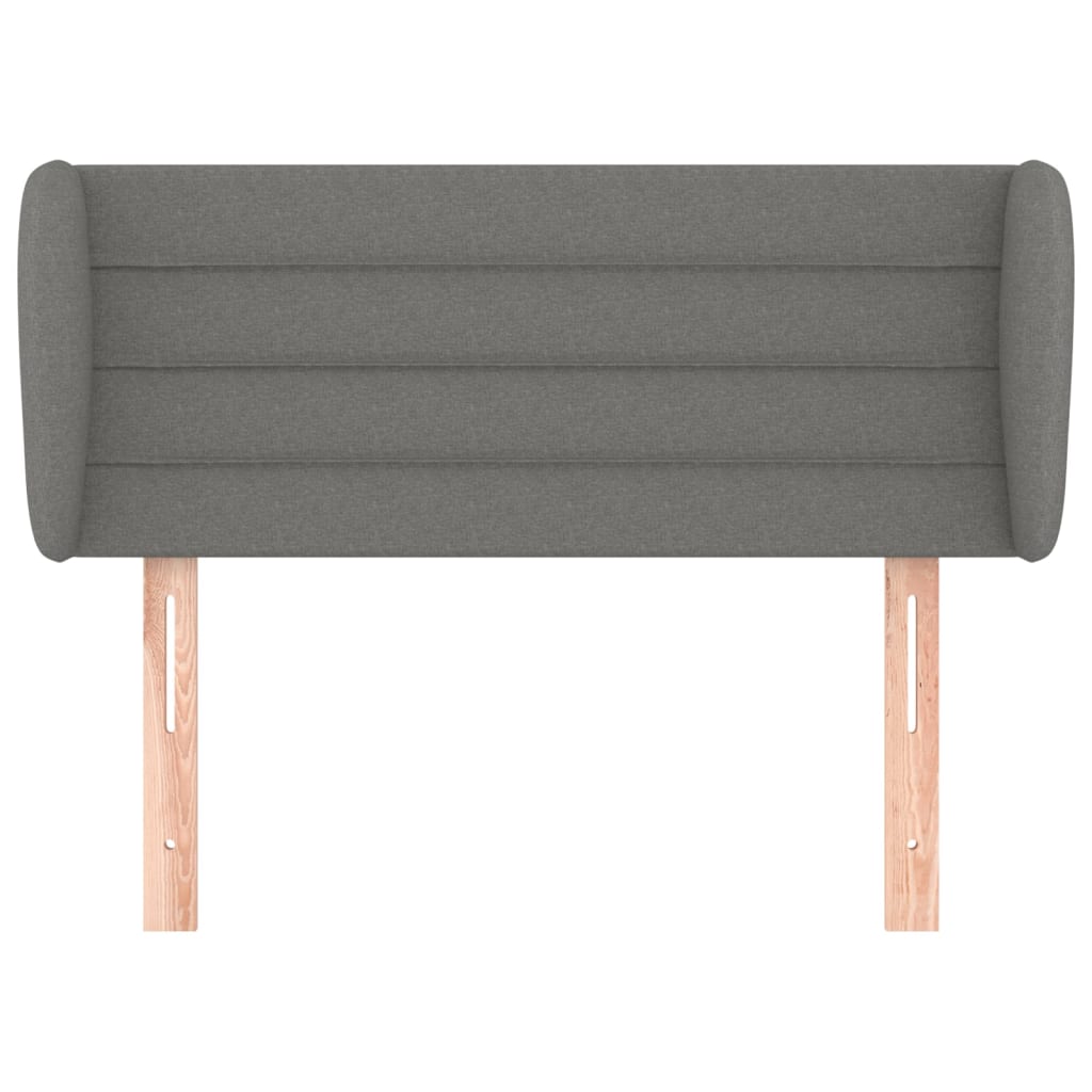 Tête de lit avec oreilles Gris foncé 93x23x78/88 cm Tissu - XIOS