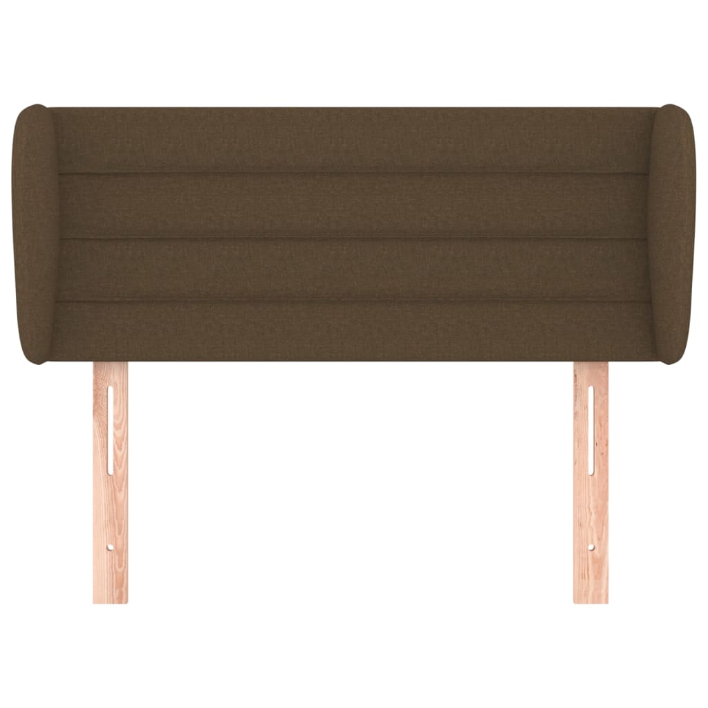 Tête de lit avec oreilles Marron foncé 93x23x78/88 cm Tissu - XIOS