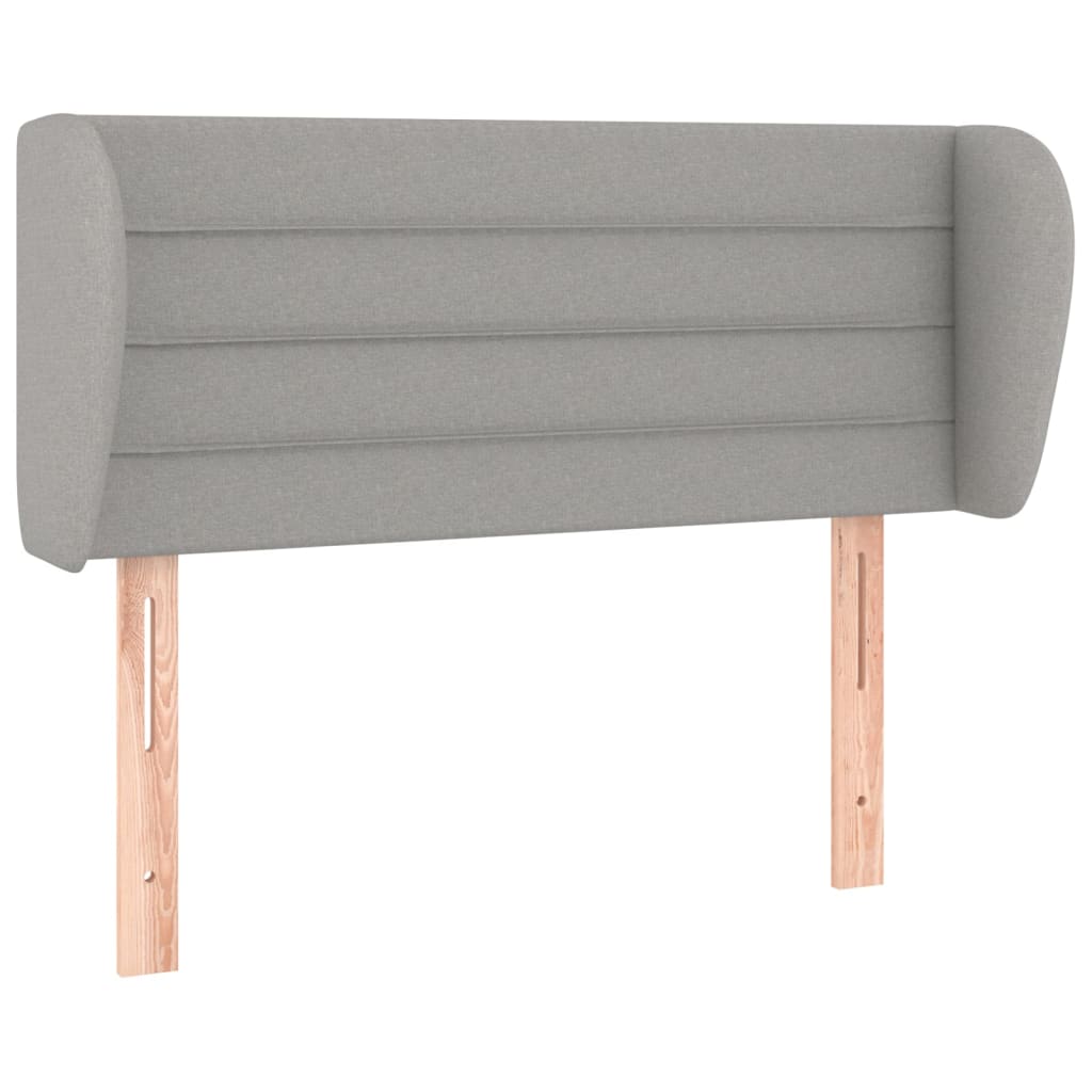 Tête de lit avec oreilles Gris clair 103x23x78/88 cm Tissu - XIOS