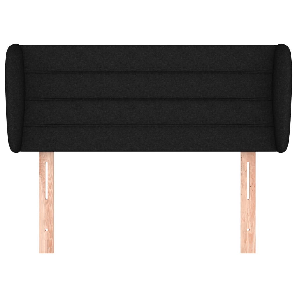 Tête de lit avec oreilles Noir 103x23x78/88 cm Tissu - XIOS