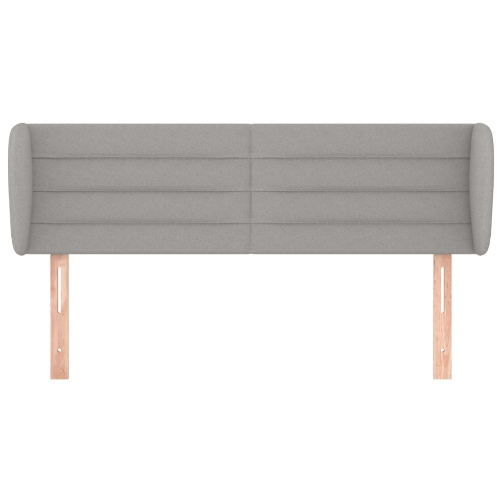Tête de lit avec oreilles Gris clair 147x23x78/88 cm Tissu - XIOS
