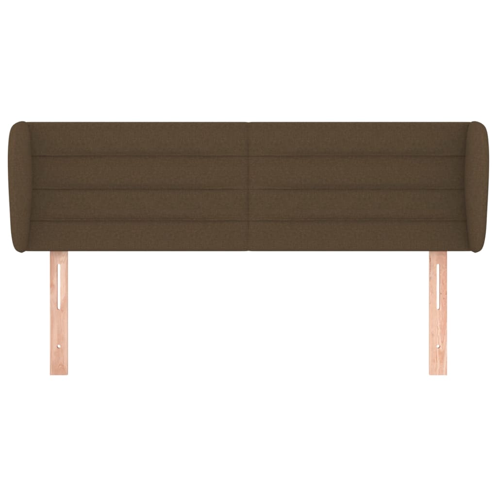 Tête de lit avec oreilles Marron foncé 147x23x78/88 cm Tissu - XIOS