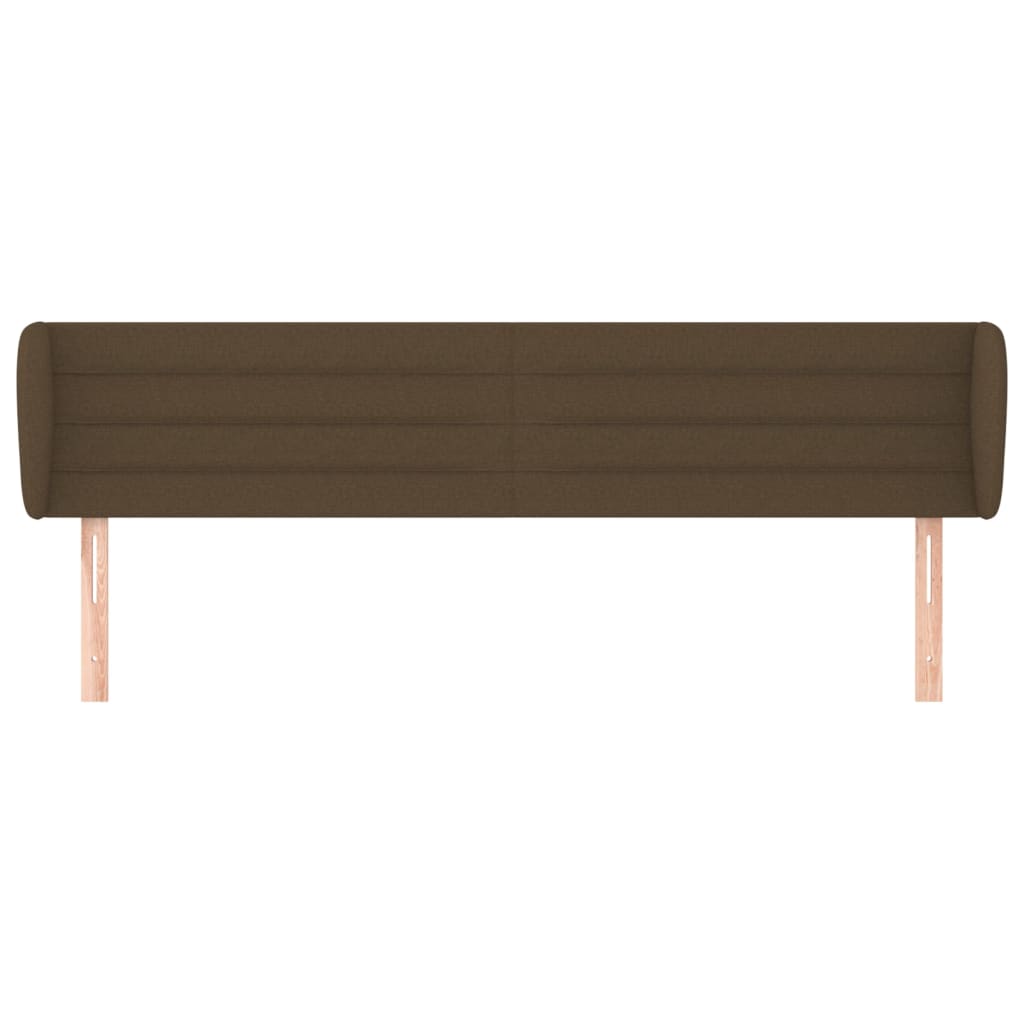 Tête de lit avec oreilles Marron foncé 163x23x78/88 cm Tissu - XIOS