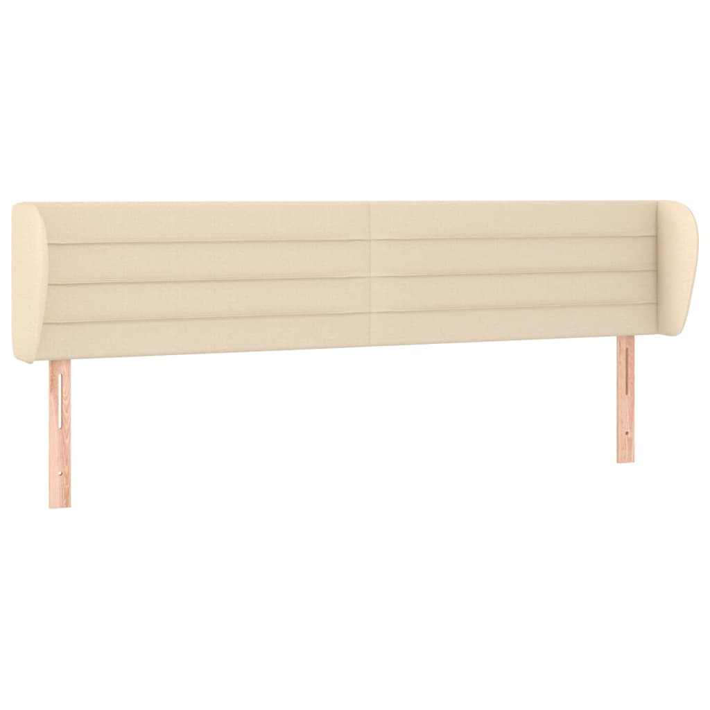 Tête de lit avec oreilles Crème 163x23x78/88 cm Tissu - XIOS