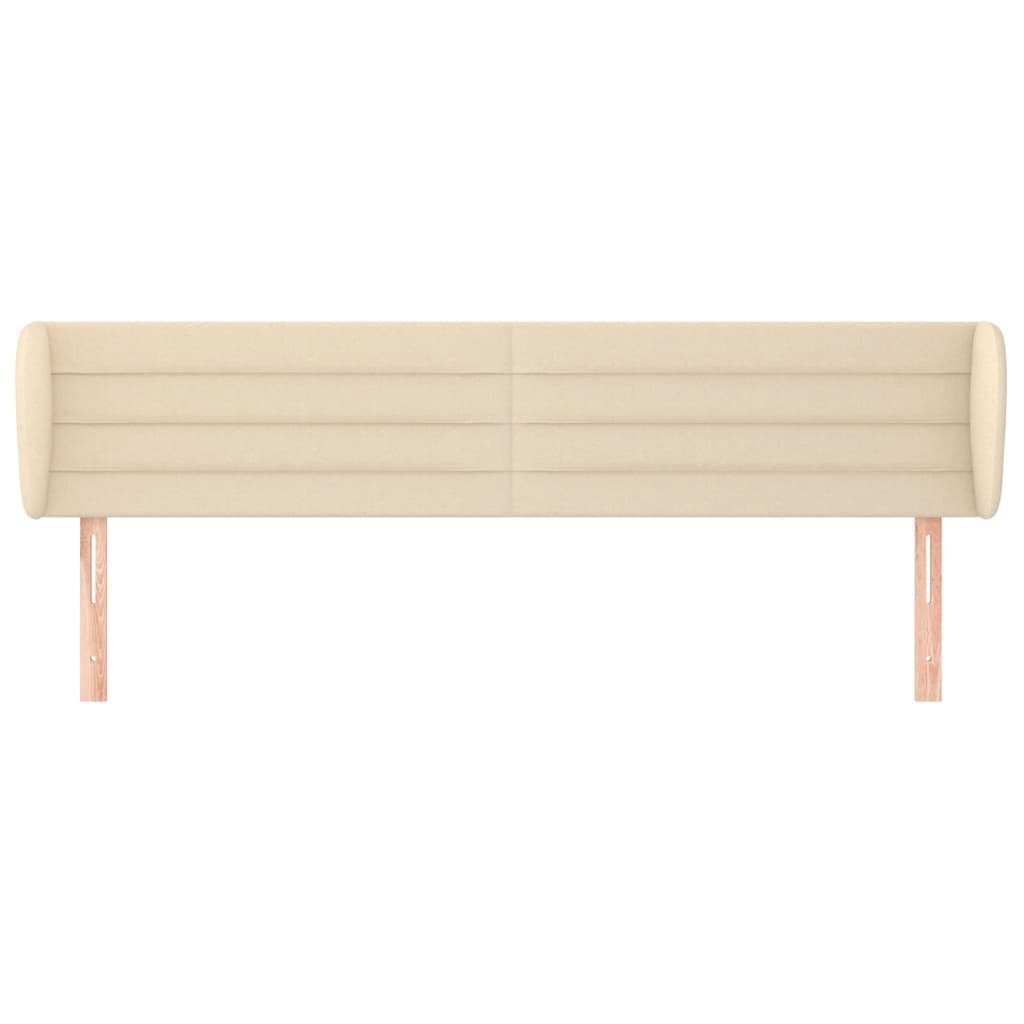 Tête de lit avec oreilles Crème 163x23x78/88 cm Tissu - XIOS