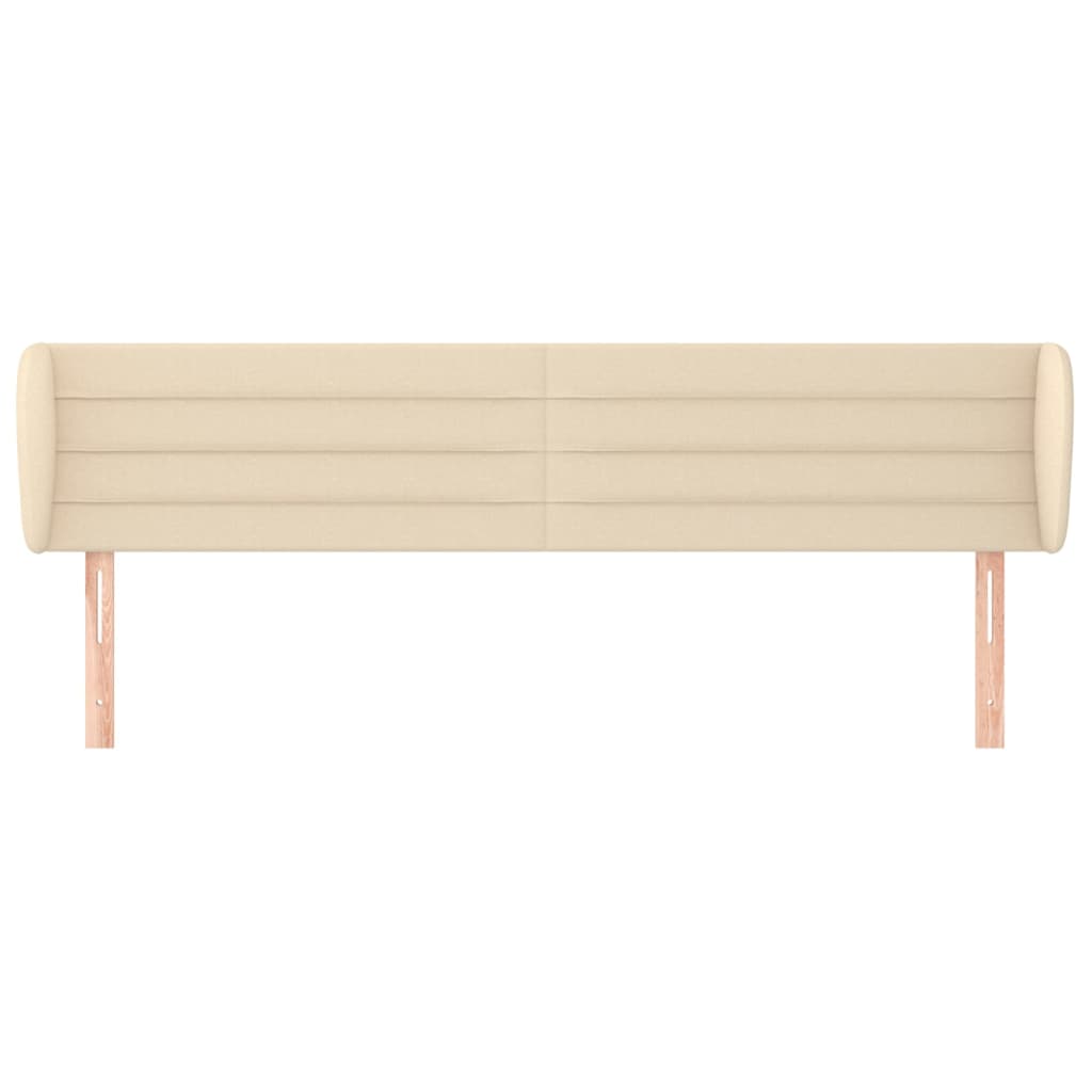Tête de lit avec oreilles Crème 203x23x78/88 cm Tissu - XIOS