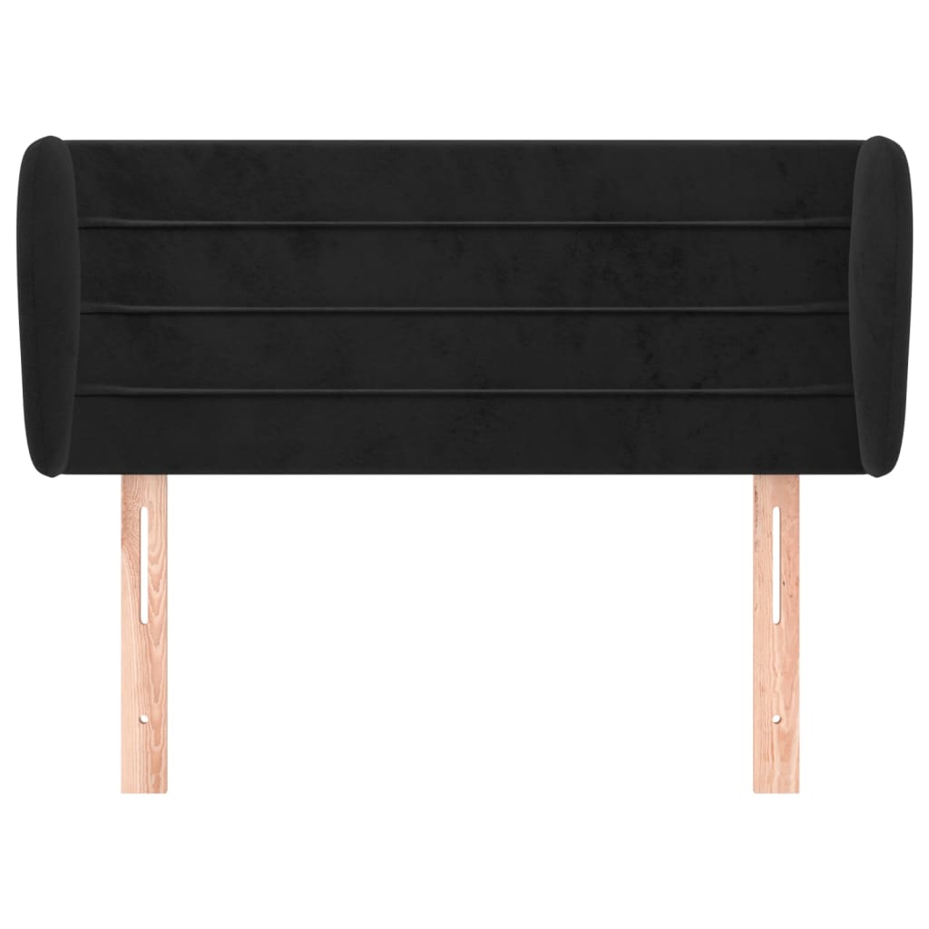 Tête de lit avec oreilles Noir 83x23x78/88 cm Velours - XIOS