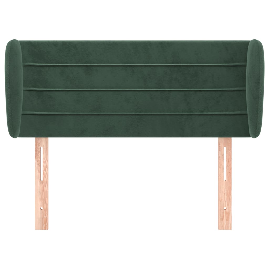 Tête de lit avec oreilles Vert foncé 83x23x78/88 cm Velours - XIOS