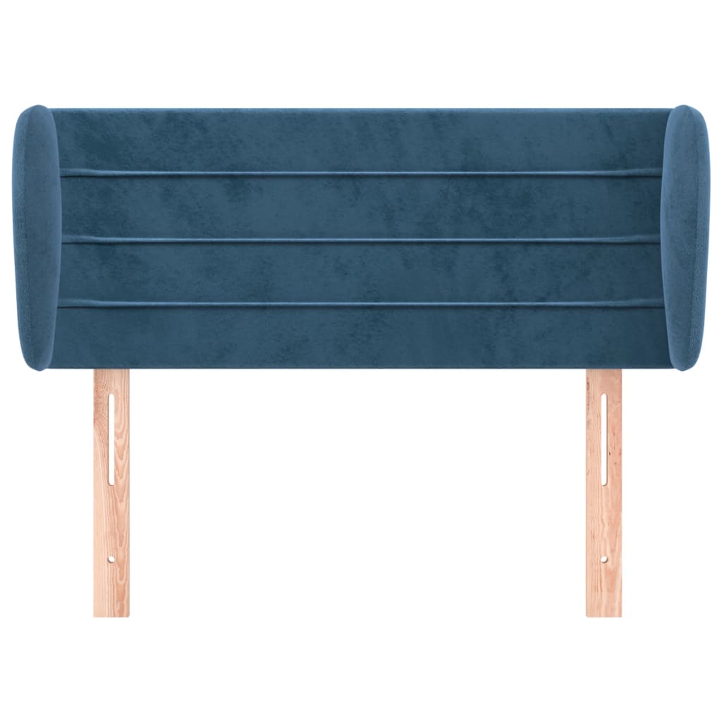 Tête de lit avec oreilles Bleu foncé 83x23x78/88 cm Velours - XIOS