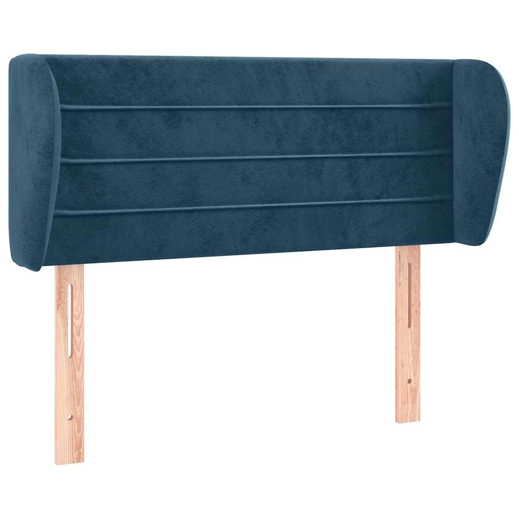 Tête de lit avec oreilles Bleu foncé 93x23x78/88 cm Velours - XIOS