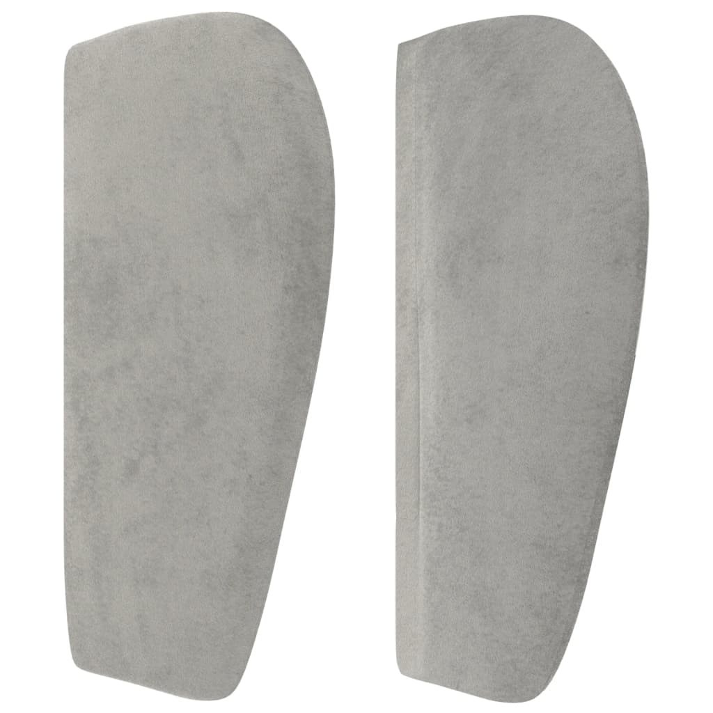 Tête de lit avec oreilles Gris clair 147x23x78/88 cm Velours - XIOS