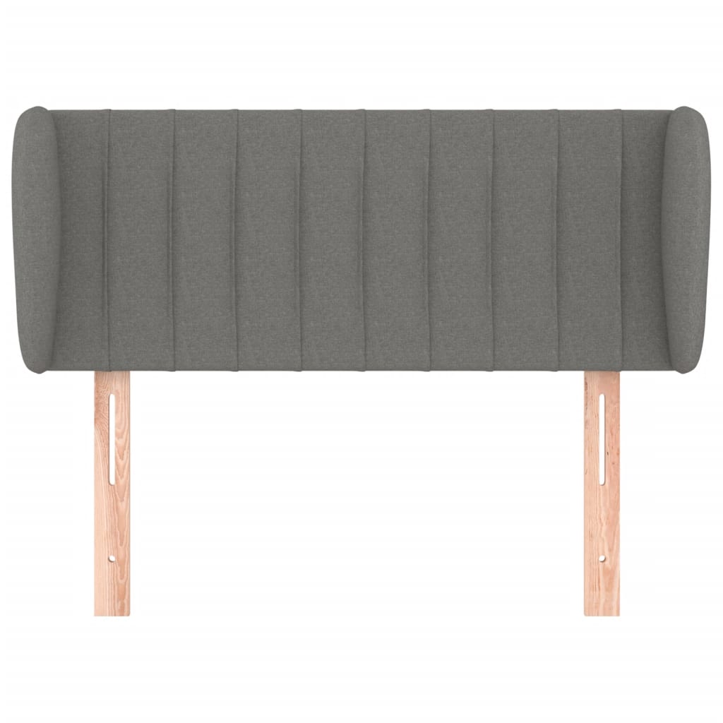 Tête de lit avec oreilles Gris foncé 83x23x78/88 cm Tissu - XIOS