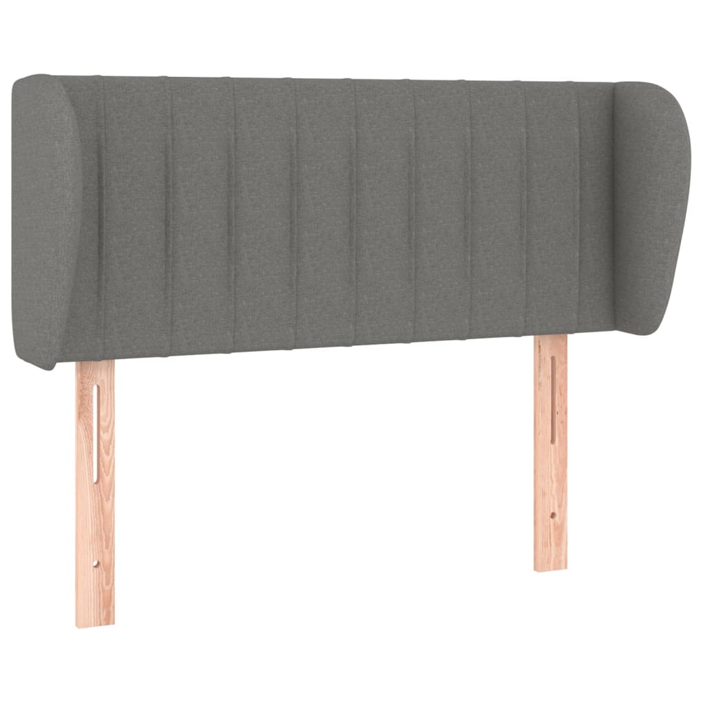 Tête de lit avec oreilles Gris foncé 93x23x78/88 cm Tissu - XIOS