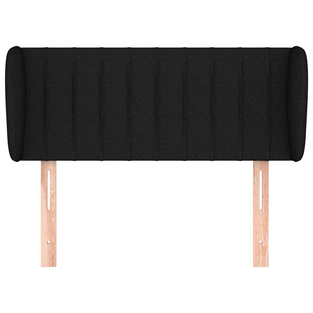 Tête de lit avec oreilles Noir 93x23x78/88 cm Tissu - XIOS