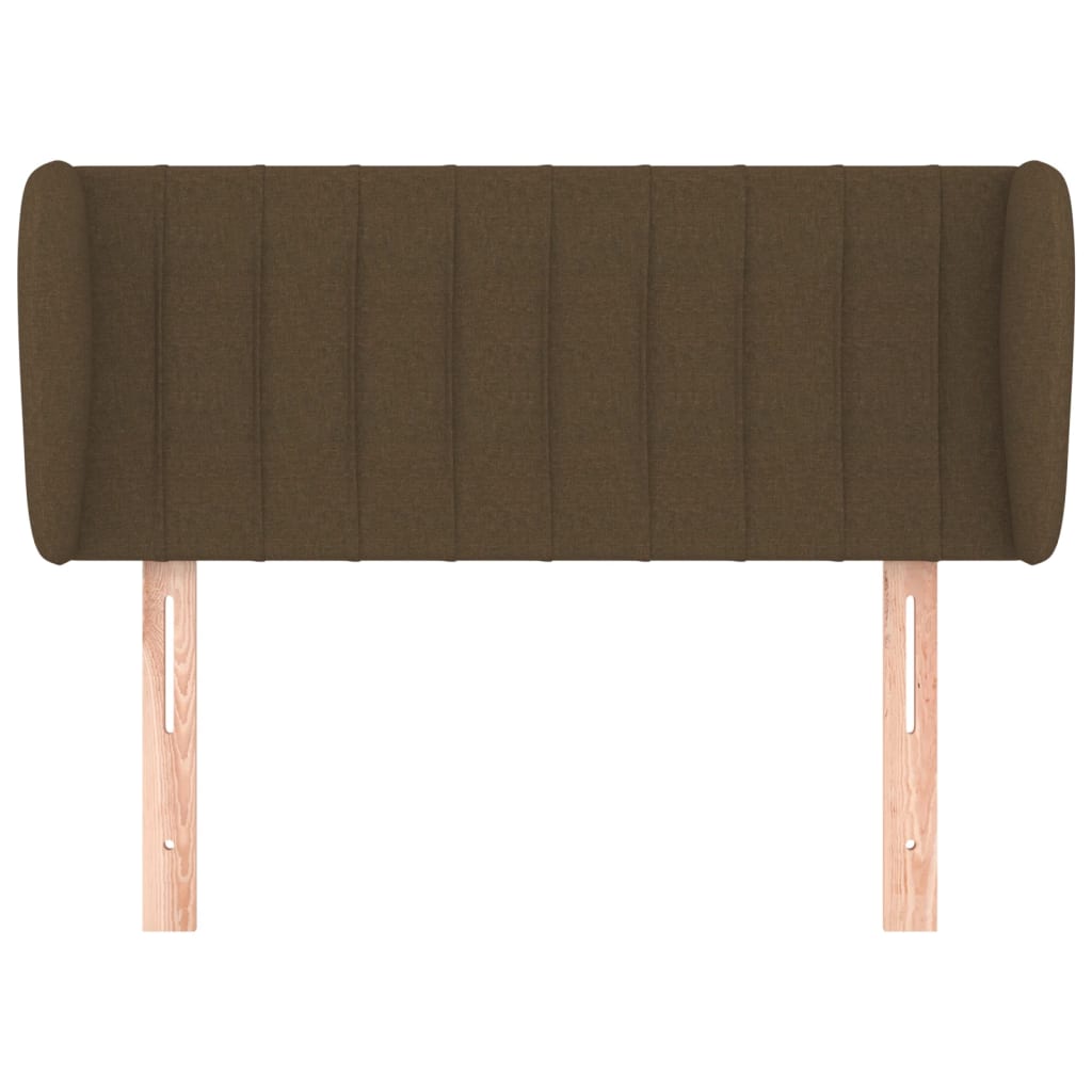 Tête de lit avec oreilles Marron foncé 93x23x78/88 cm Tissu - XIOS