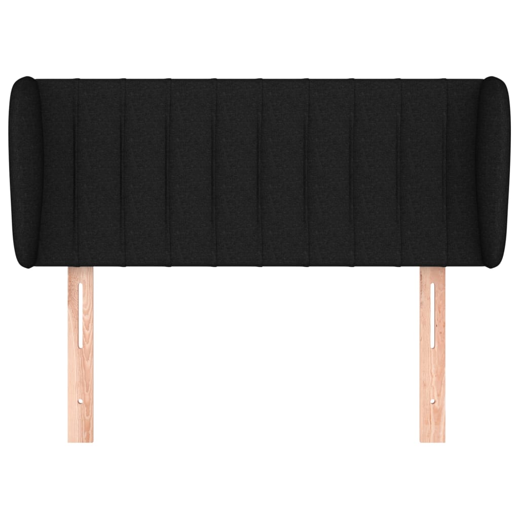 Tête de lit avec oreilles Noir 103x23x78/88 cm Tissu - XIOS