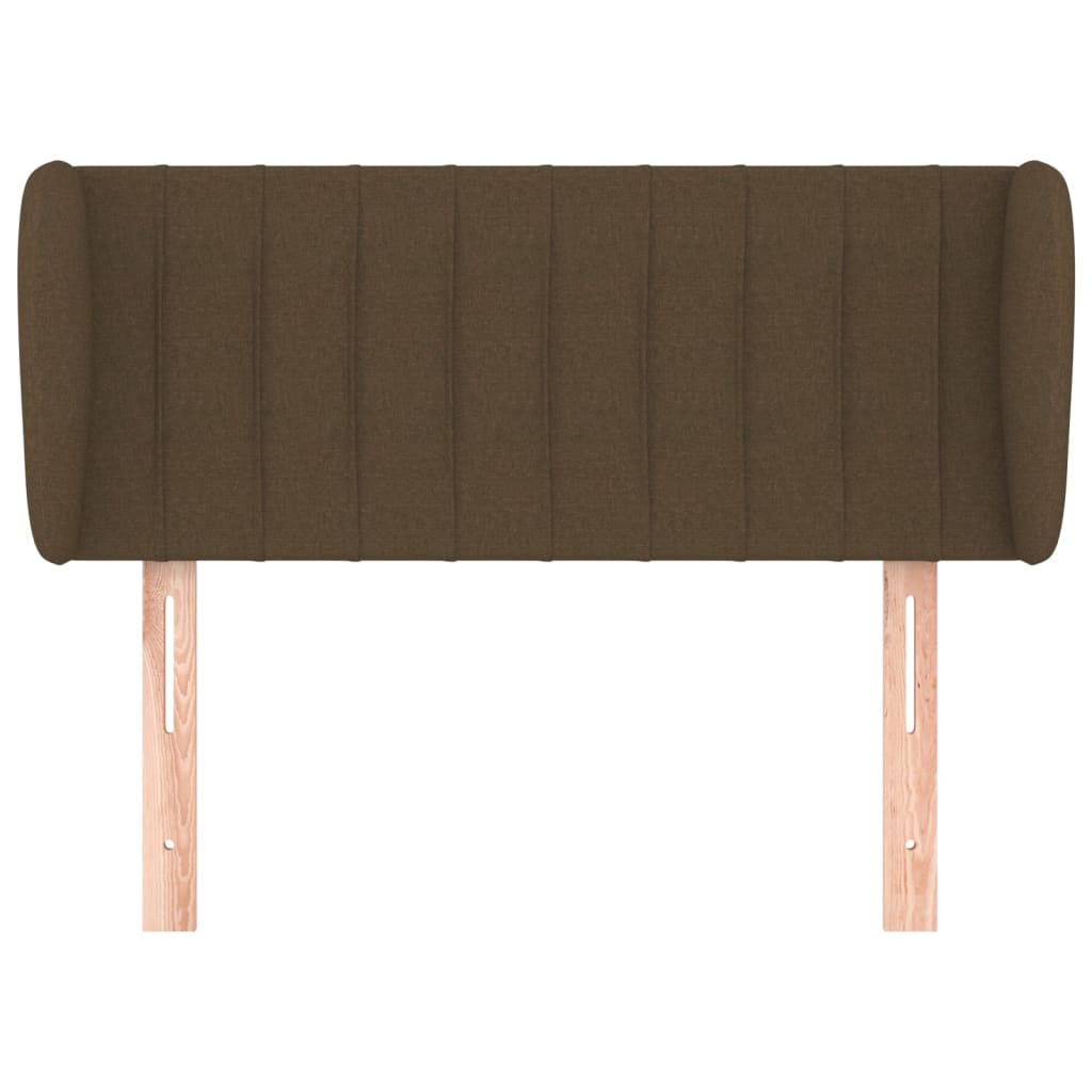 Tête de lit avec oreilles Marron foncé 103x23x78/88 cm Tissu - XIOS