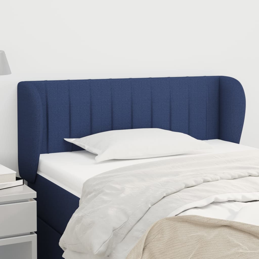 Tête de lit avec oreilles Bleu 103x23x78/88 cm Tissu - XIOS