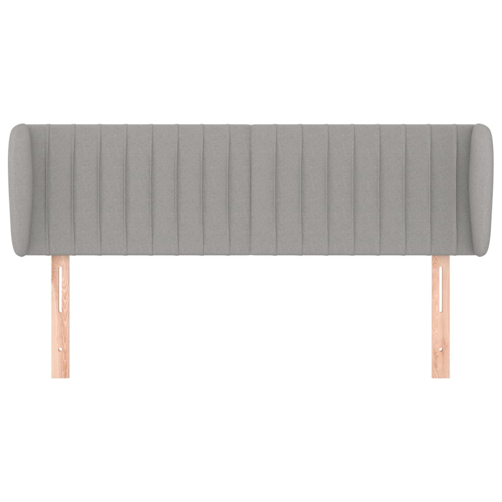 Tête de lit avec oreilles Gris clair 147x23x78/88 cm Tissu - XIOS