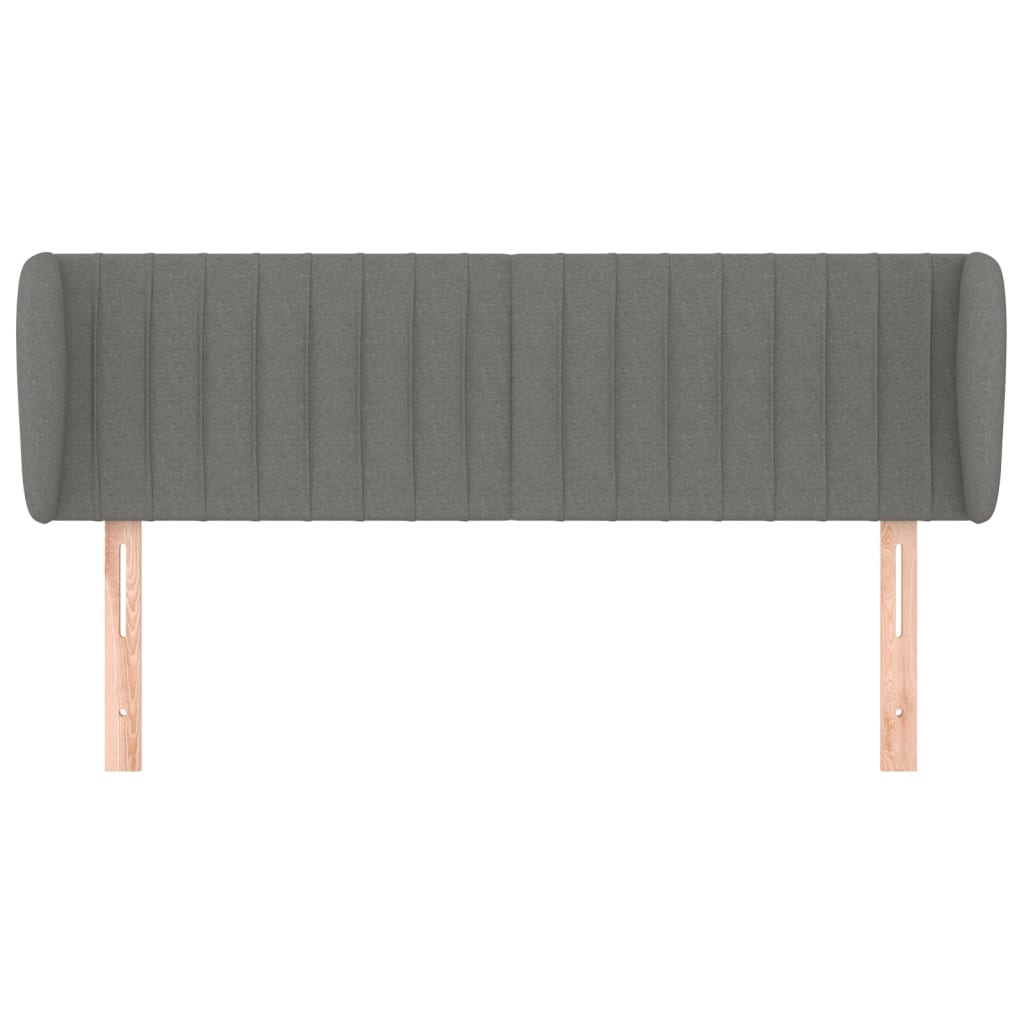 Tête de lit avec oreilles Gris foncé 147x23x78/88 cm Tissu - XIOS