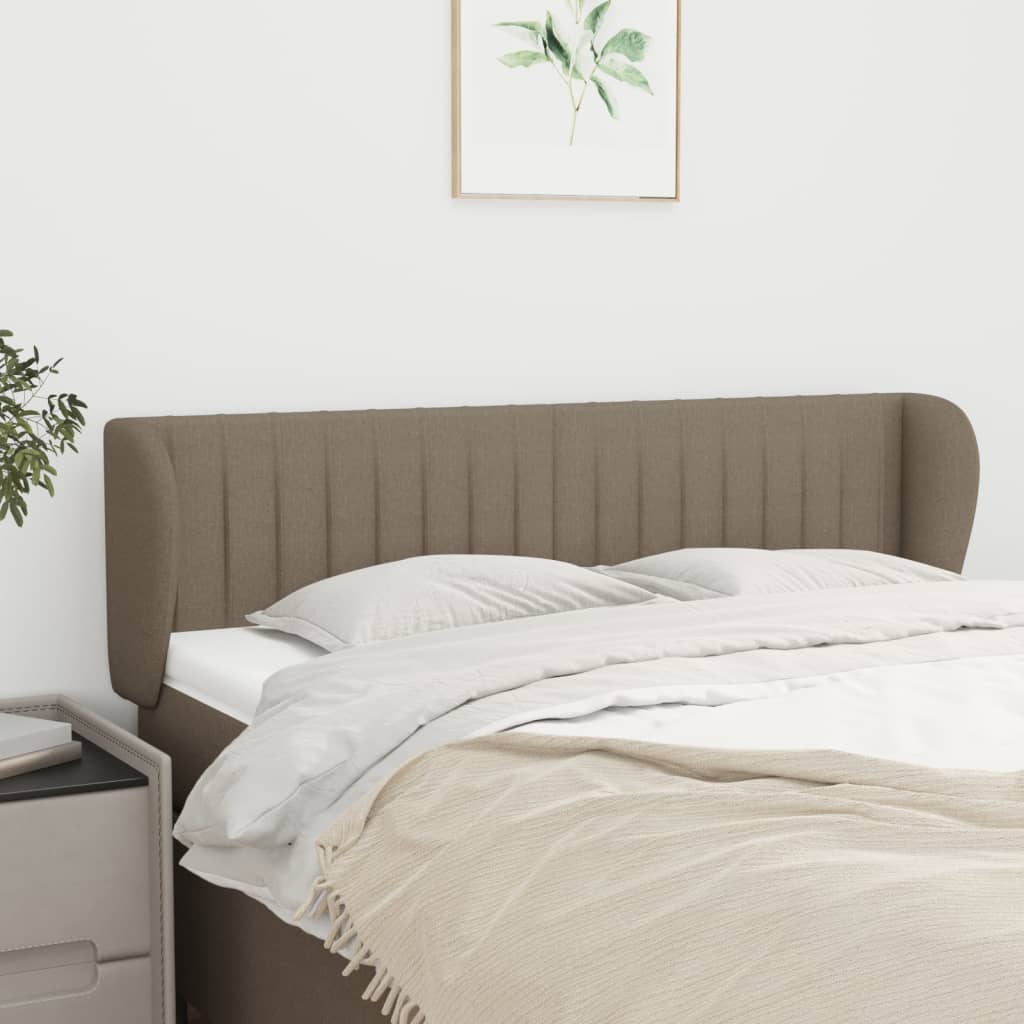Tête de lit avec oreilles Taupe 147x23x78/88 cm Tissu - XIOS