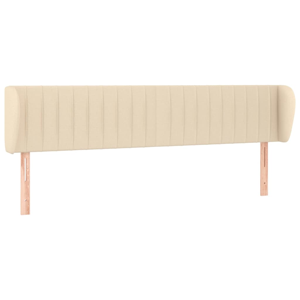 Tête de lit avec oreilles Crème 203x23x78/88 cm Tissu - XIOS