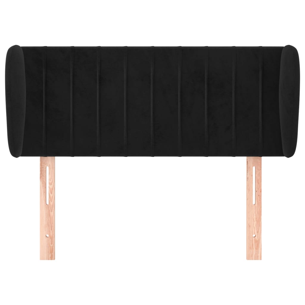 Tête de lit avec oreilles Noir 83x23x78/88 cm Velours - XIOS