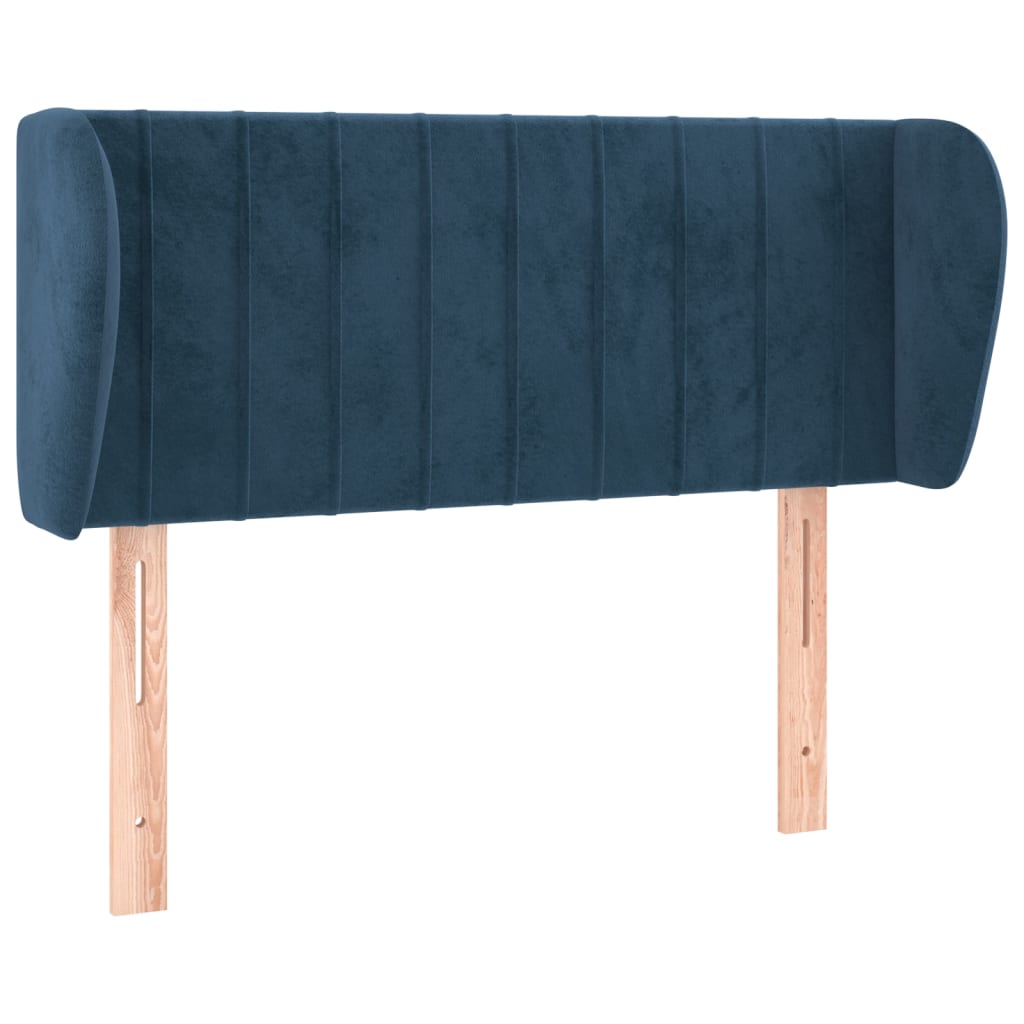 Tête de lit avec oreilles Bleu foncé 83x23x78/88 cm Velours - XIOS
