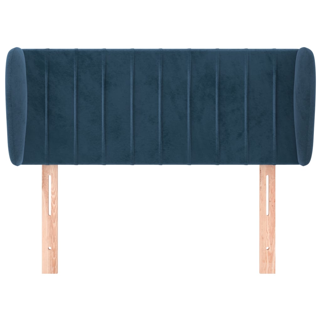 Tête de lit avec oreilles Bleu foncé 83x23x78/88 cm Velours - XIOS