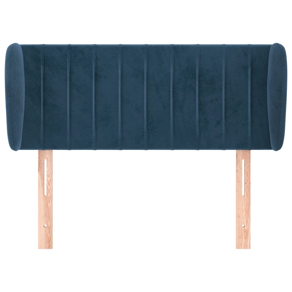 Tête de lit avec oreilles Bleu foncé 93x23x78/88 cm Velours - XIOS