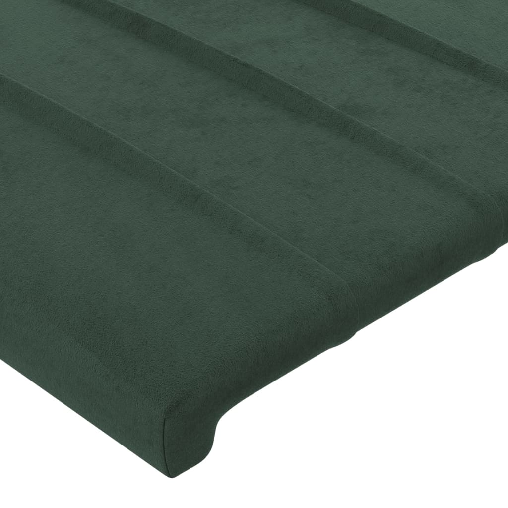 Tête de lit avec oreilles Vert foncé 103x23x78/88 cm Velours