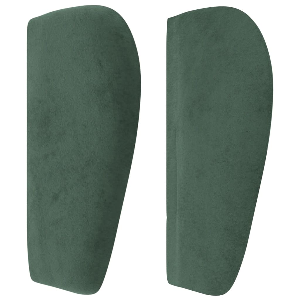 Tête de lit avec oreilles Vert foncé 163x23x78/88 cm Velours - XIOS