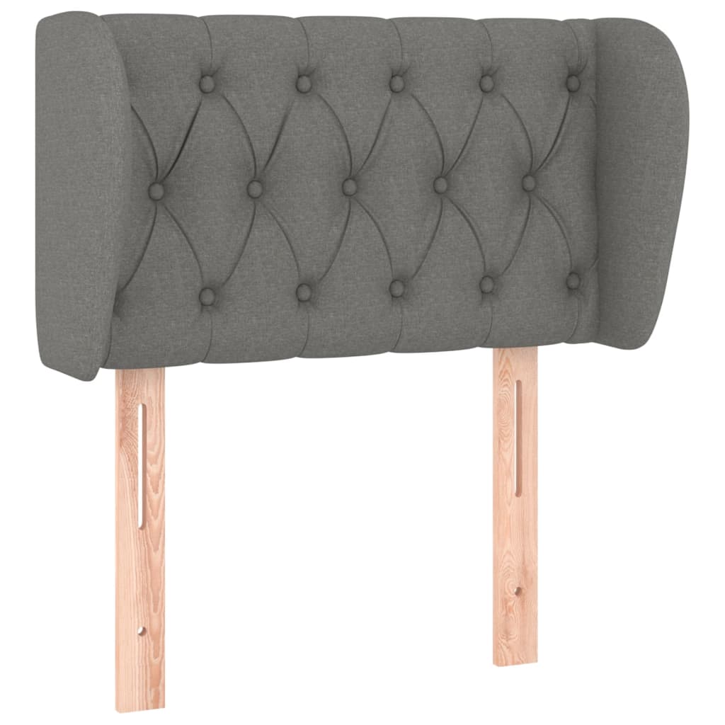 Tête de lit avec oreilles Gris foncé 83x23x78/88 cm Tissu - XIOS