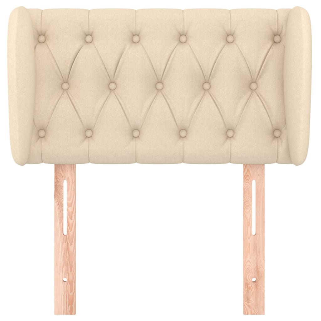 Tête de lit avec oreilles Crème 83x23x78/88 cm Tissu - XIOS