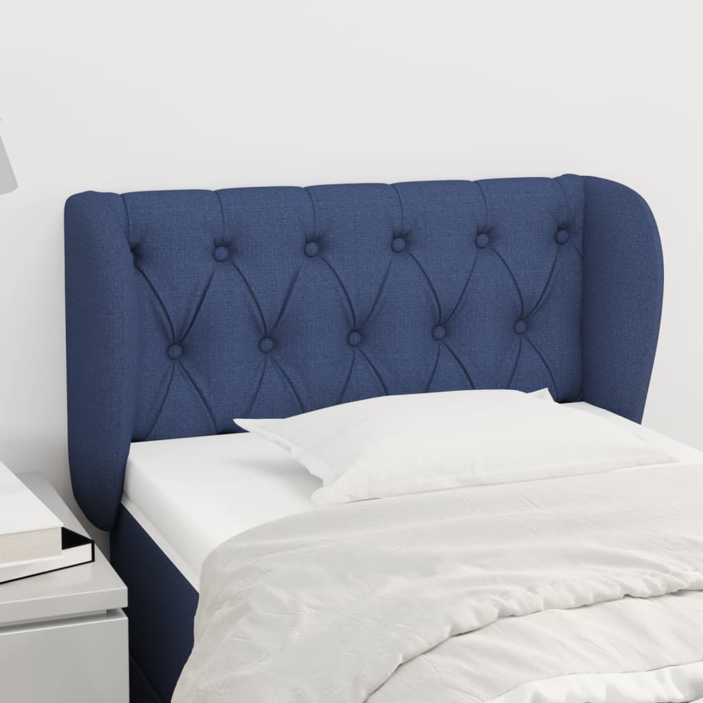Tête de lit avec oreilles Bleu 83x23x78/88 cm Tissu - XIOS