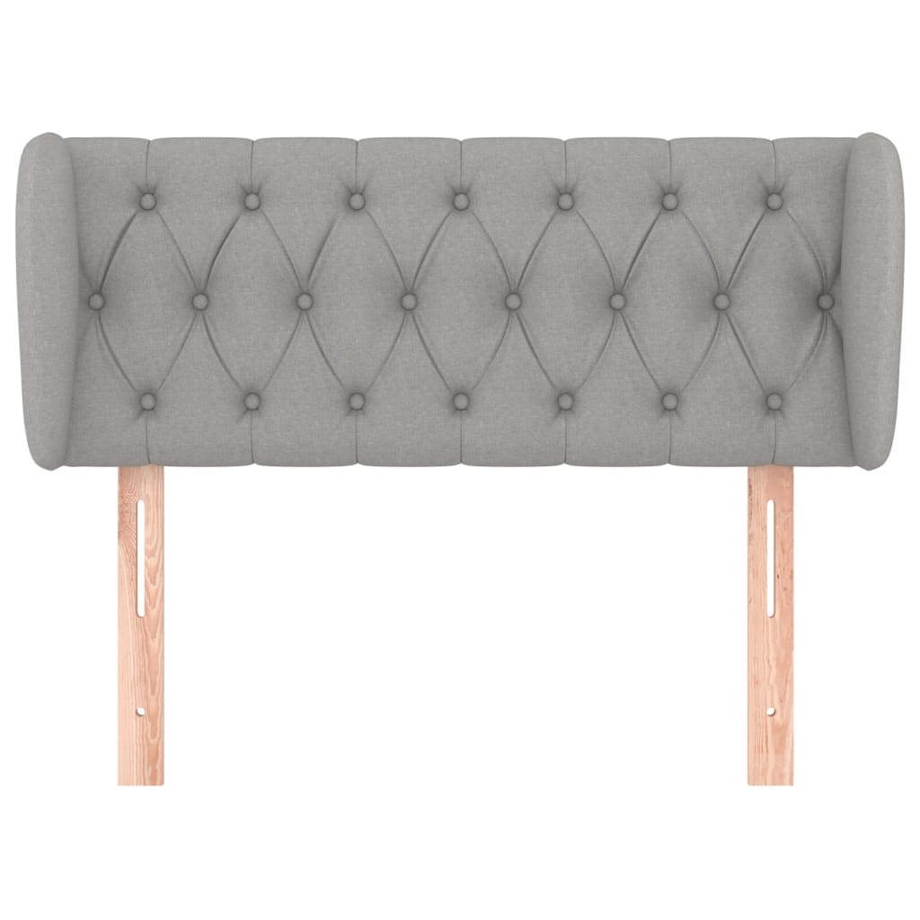 Tête de lit avec oreilles Gris clair 93x23x78/88 cm Tissu - XIOS