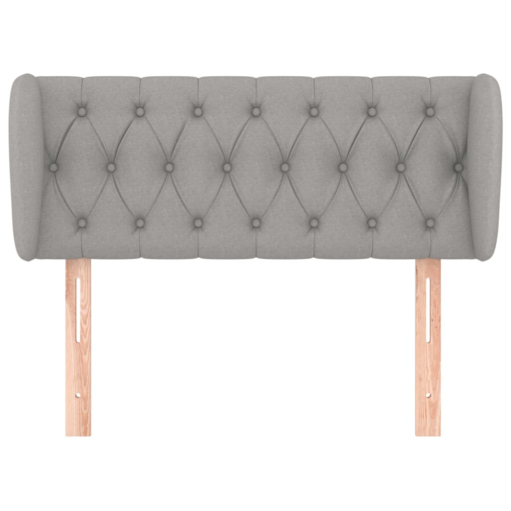 Tête de lit avec oreilles Gris clair 103x23x78/88 cm Tissu - XIOS