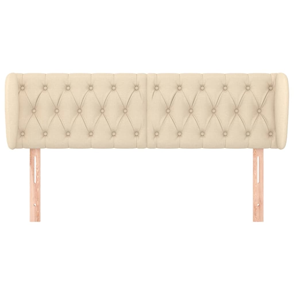 Tête de lit avec oreilles Crème 147x23x78/88 cm Tissu - XIOS