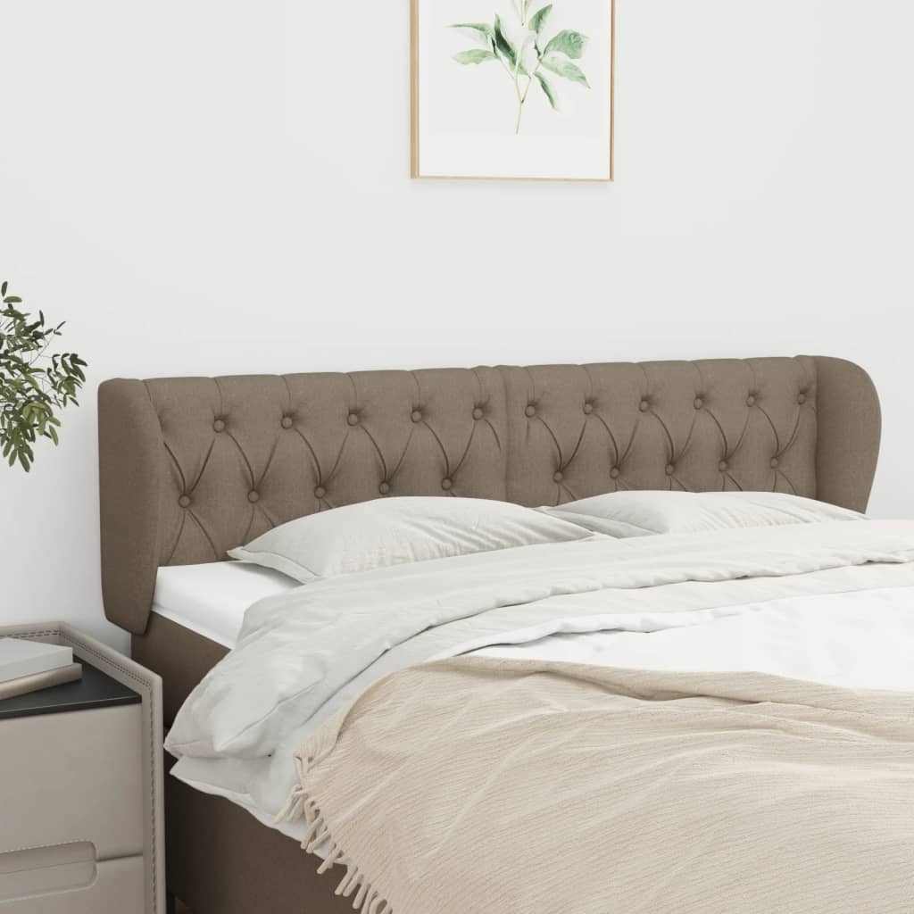 Tête de lit avec oreilles Taupe 163x23x78/88 cm Tissu - XIOS