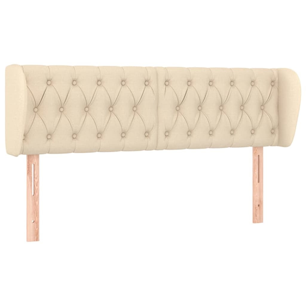 Tête de lit avec oreilles Crème 163x23x78/88 cm Tissu - XIOS