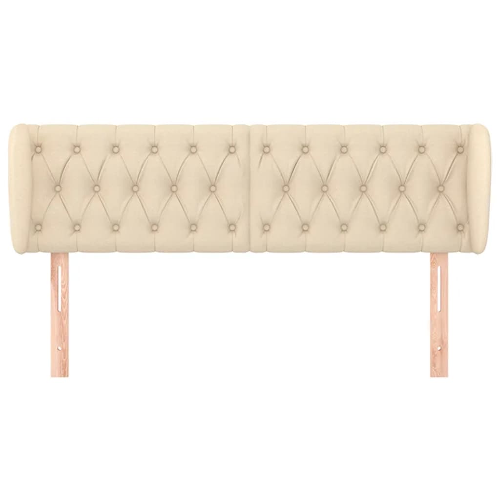 Tête de lit avec oreilles Crème 163x23x78/88 cm Tissu - XIOS