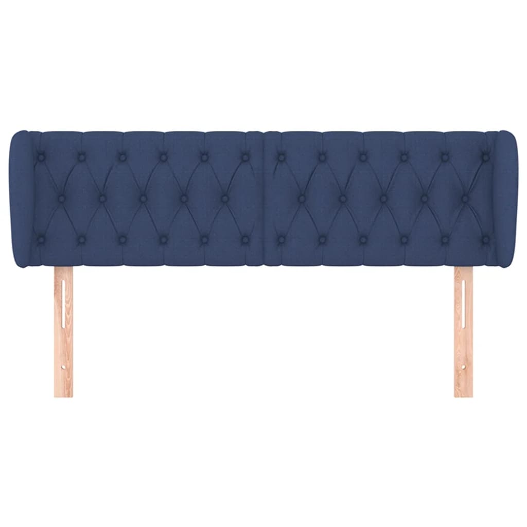 Tête de lit avec oreilles Bleu 163x23x78/88 cm Tissu - XIOS