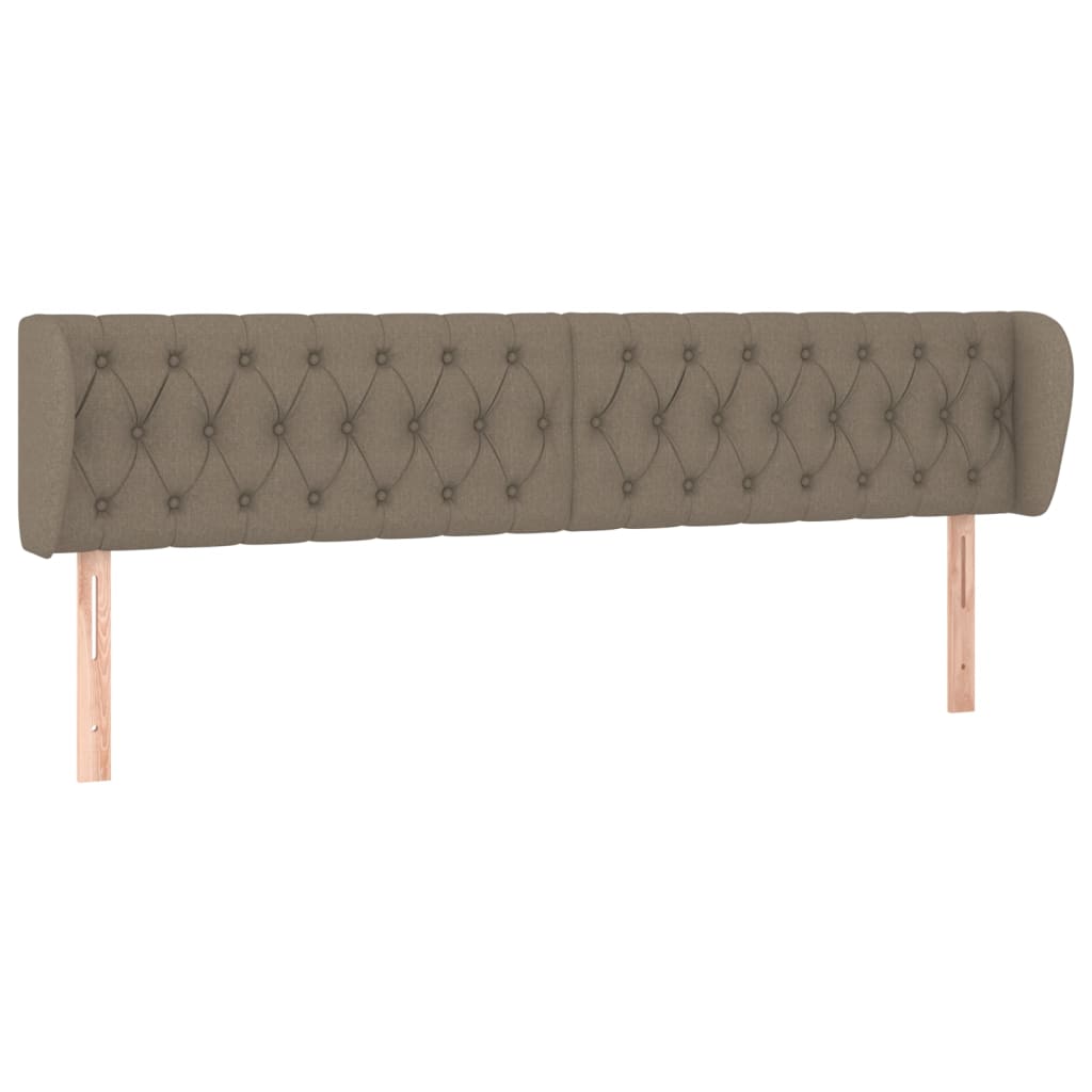 Tête de lit avec oreilles Taupe 203x23x78/88 cm Tissu - XIOS