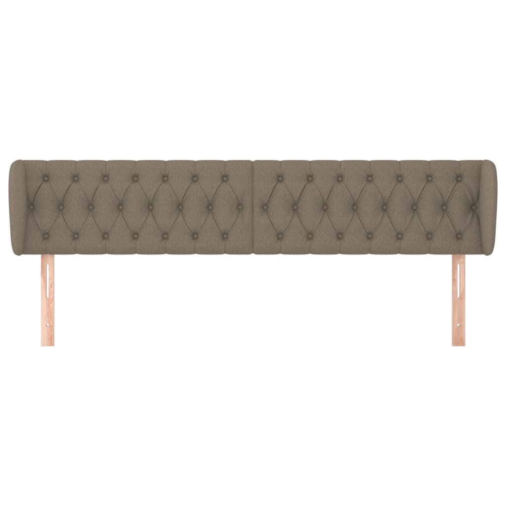 Tête de lit avec oreilles Taupe 203x23x78/88 cm Tissu - XIOS